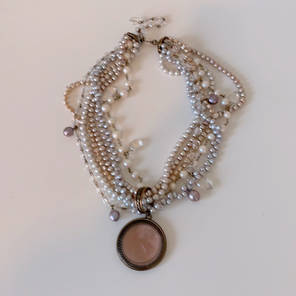 Extasia  beaded pendant necklace